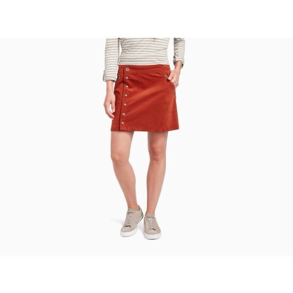 KUHL STREAMLINE Y2K tan taupe womens mini SKIRT 2 Gorpcore outdoor fall​ - Picture 2 of 11